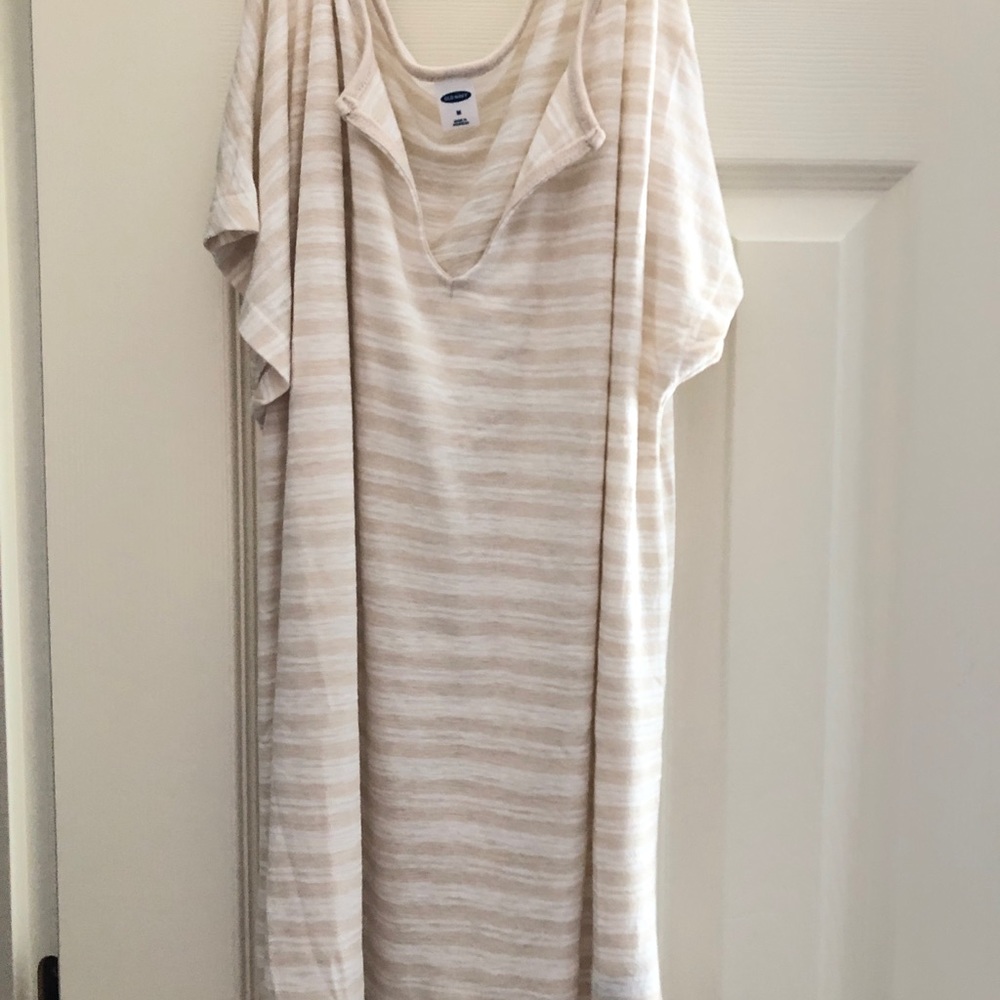 Cream V-Neck Tee